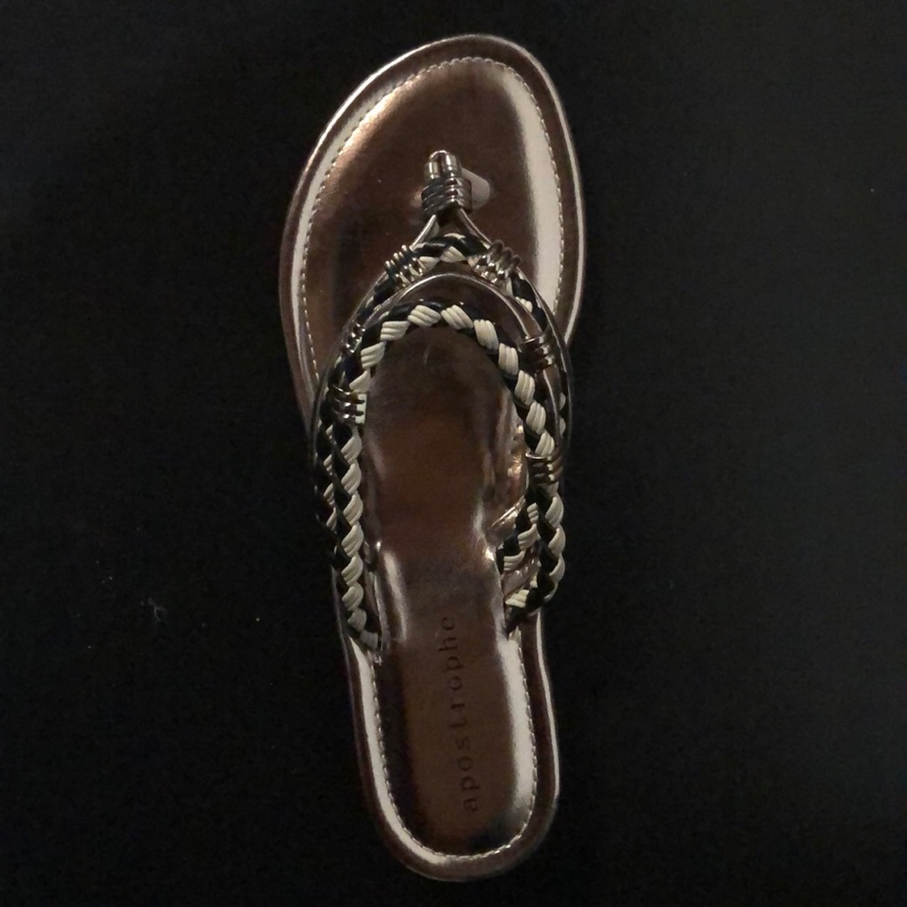apostrophe sandals! Never worn!